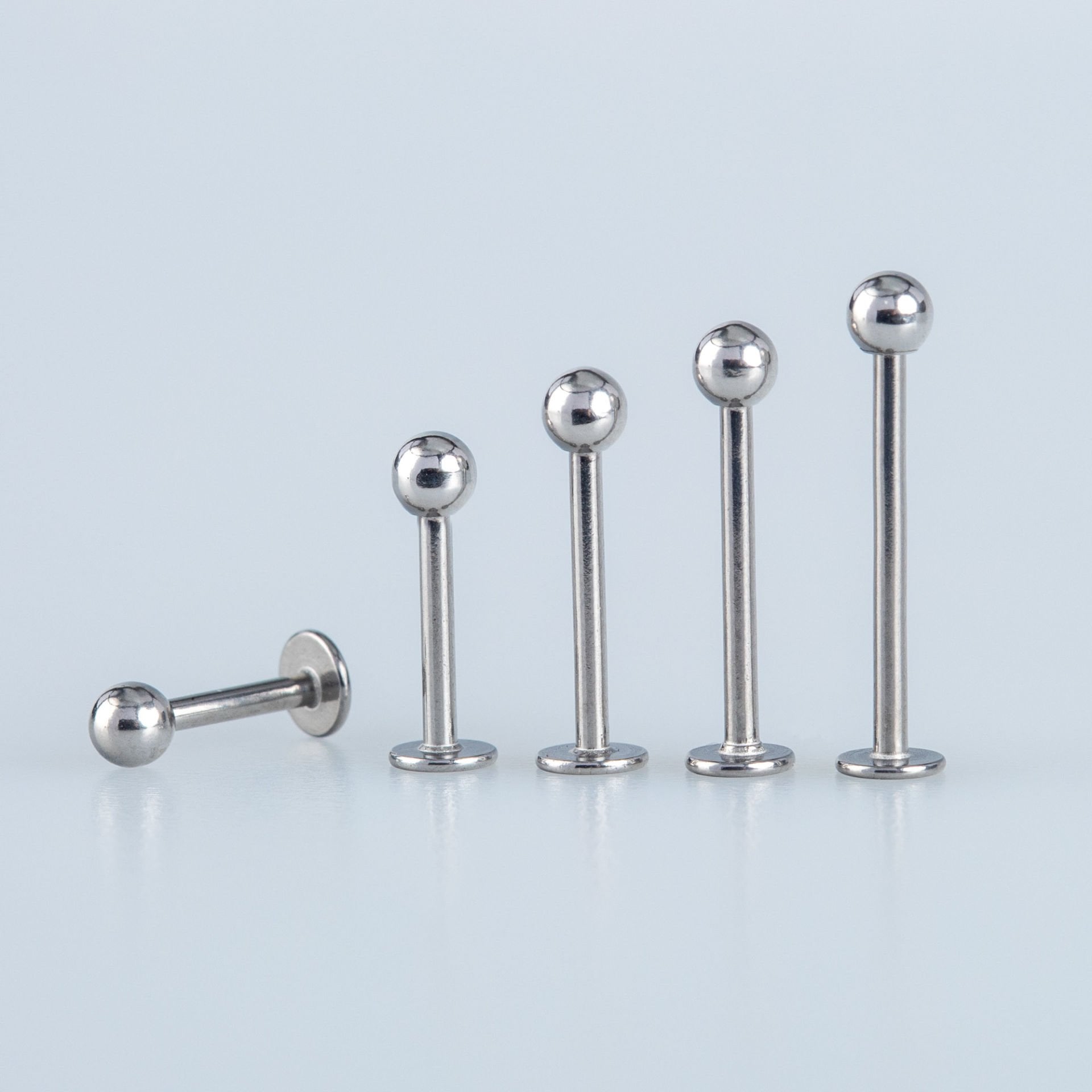 Top 3mm x 8mm x 1.2mm Çelik Labret Piercing
